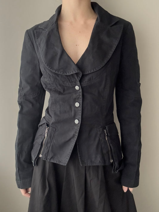 Helena Sorel Black Single-breasted Blazer / Jacket (S)