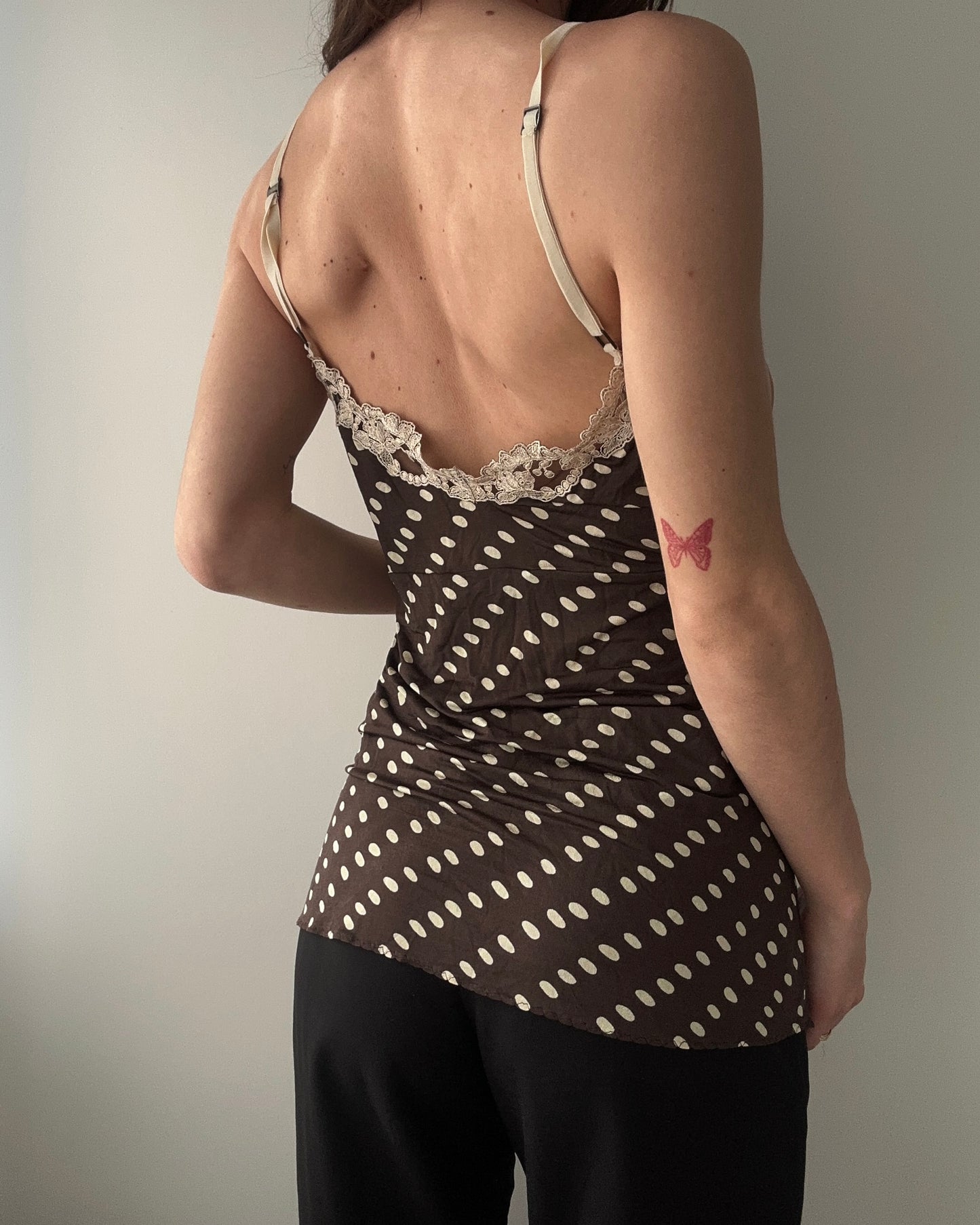 Max Mara Polkadot Top with Lace details (XL)