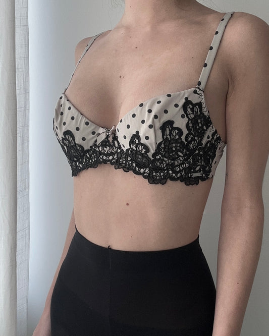 Vintage Push-up Polkadot Lingerie Set (75B/34B)