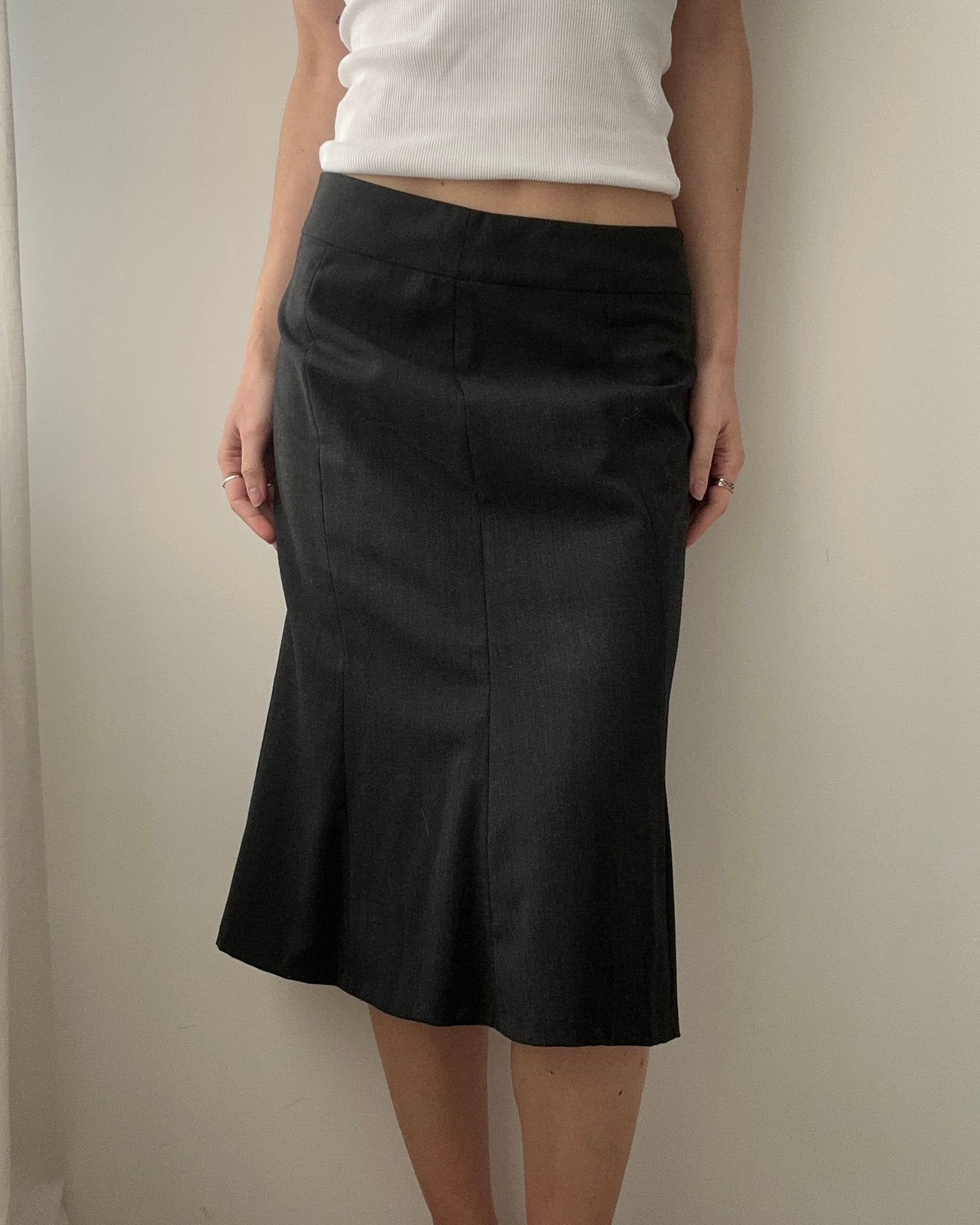 Mexx Anthracite 90s Blazer + Midi Skirt Set (XS)