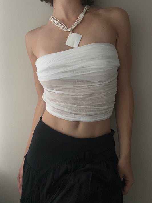 White Sheer Multi Wearable Shawl