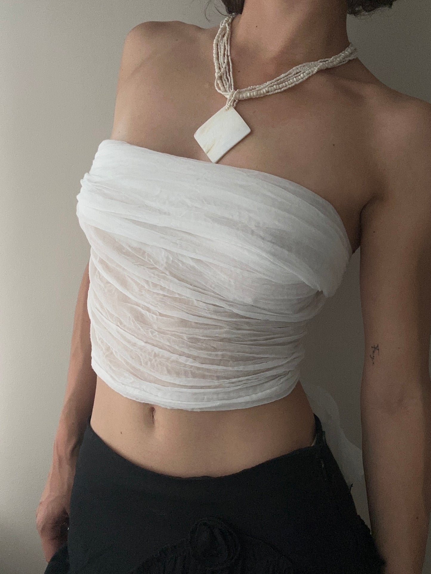 White Sheer Multi Wearable Shawl