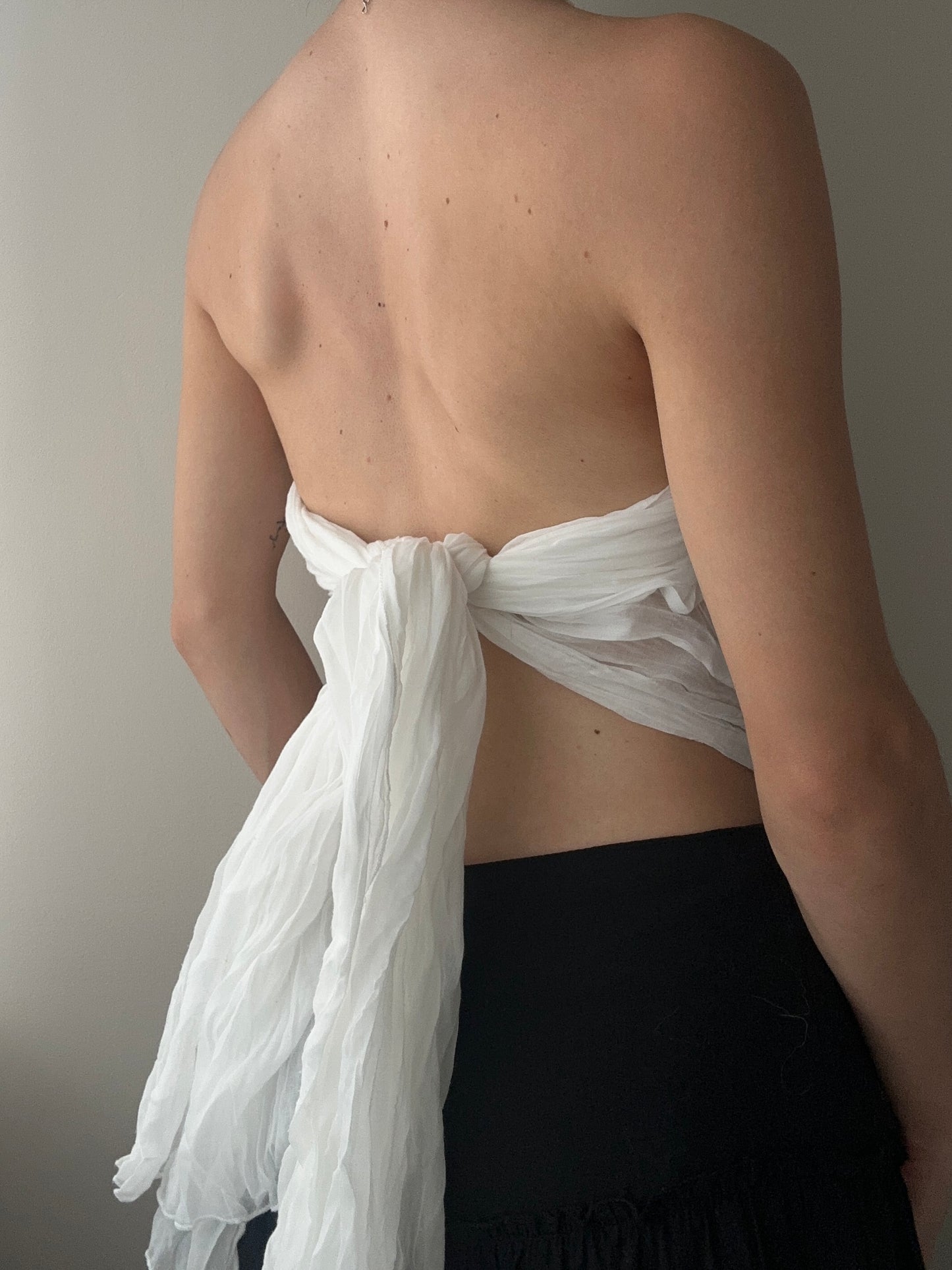 White Sheer Multi Wearable Shawl