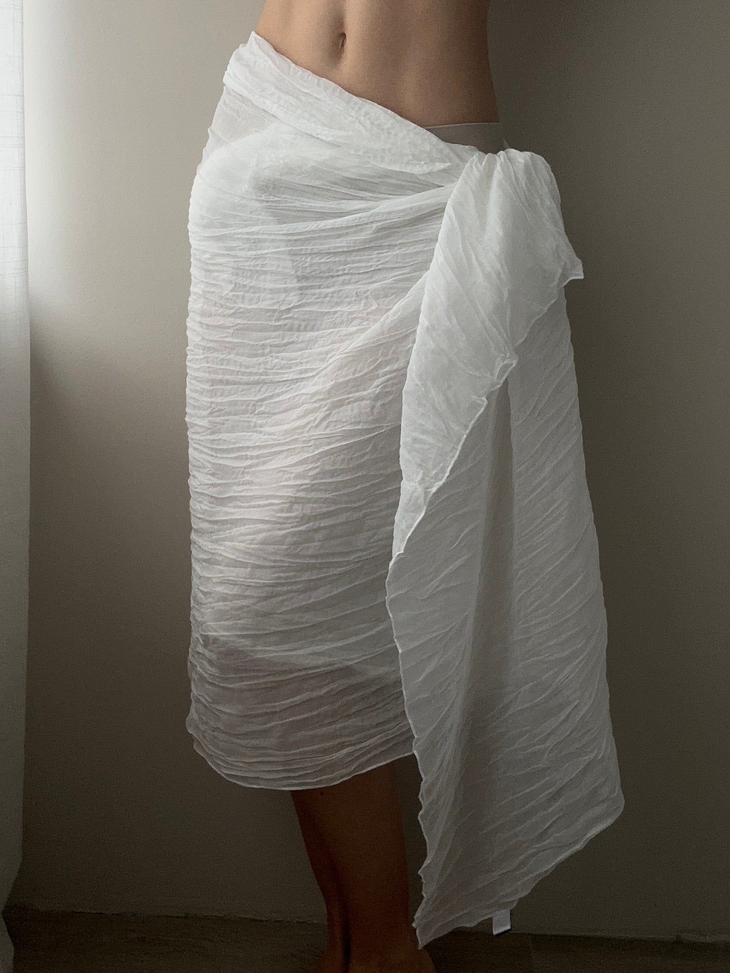 White Sheer Multi Wearable Shawl