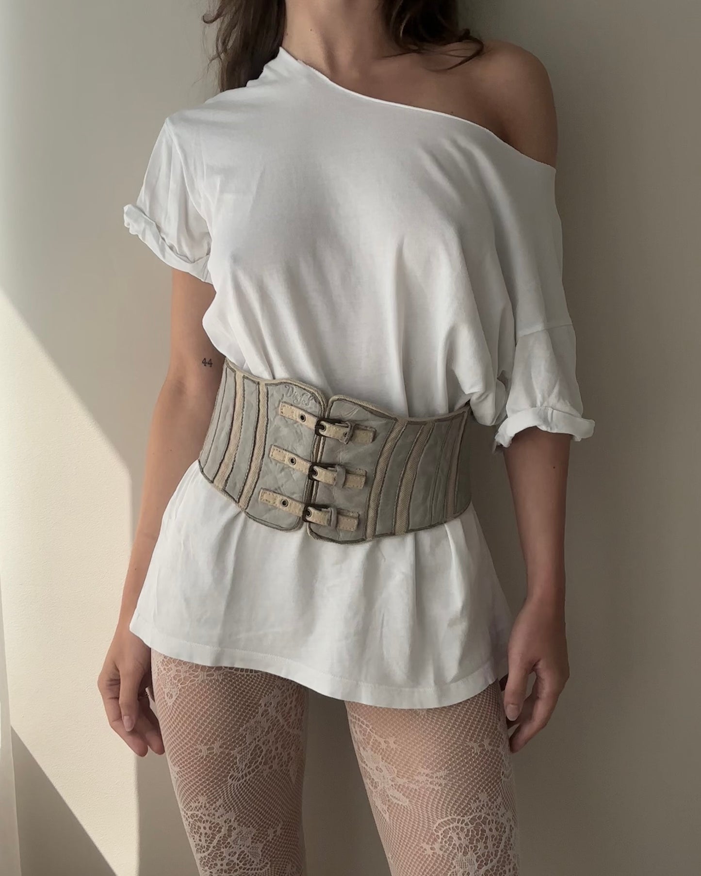 Diesel Leather Tripple Fastening Corset Belt (XS)