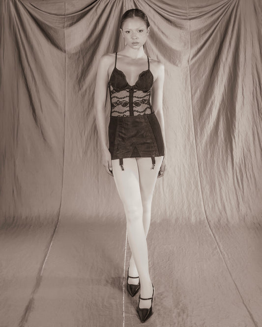 La Perla Black Lace Corselette (75B/34B) + Bottom (S)