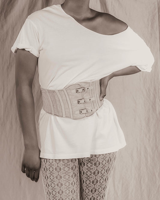 Diesel Leather Tripple Fastening Corset Belt (XS)