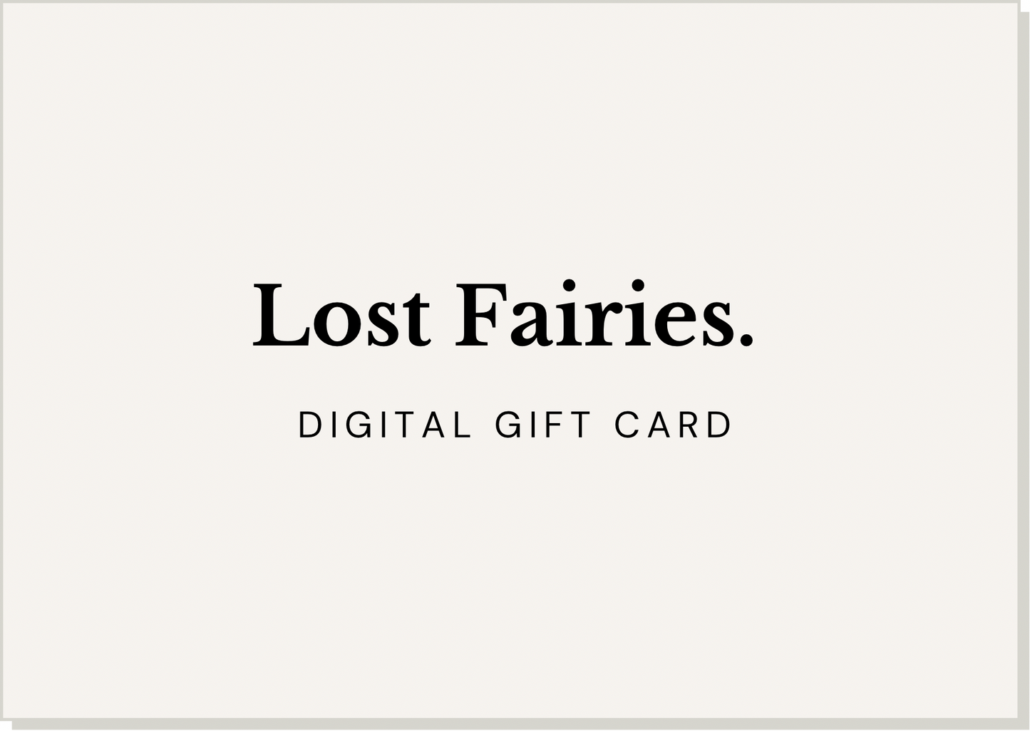 Lost Fairies gift card