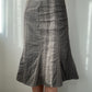 Dark Khaki Knee Length Trumpet Skirt (XS)