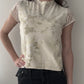 Kenzo Cream Floral Top with Lace details (XS-S)