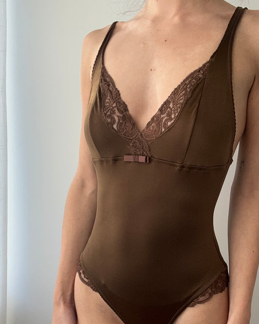 Vintage Italian Brand Brown Body With Lace (XS)