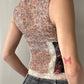 Max Mara (Max&Co.) 100% Silk Sheer Floral Top (XS)