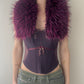 Simone Pérèle - Plum Purple Corset with Floral Embroidered Details (XS-S)