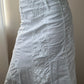White Cotton Mermaid Maxi Skirt with Embroidery (XS-S)