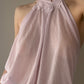 La Perla - Lilac Pink Sheer Floral Halter Bodysuit (M-L)
