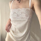 Vintage - Off-White Pearlescent Lace Camisole (XL)