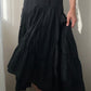 Black High-low Maxi Cake Skirt (XS)