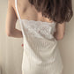 Vintage - Off-White Pearlescent Lace Camisole (XL)