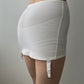 Cream Garter Skirt With Lace and Suspenders (XXS)