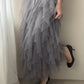 Grey Tule Gathered Maxi Skirt (One Size)