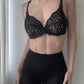 Lise Charmel Black Sheer Embroidered Vintage Bra (75C/34C)