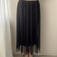 Black Double Layer Plisse Tulle Skirt (One Size)
