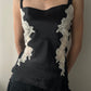 Black Cami (Sleepwear) Top with Lace details (S)