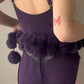 Christian Dior - Violet Purple Floral Pattern Lace Bodysuit (XS-S)