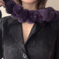 Violet Purple Fur Scarf