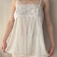 Vintage - Off-White Pearlescent Lace Camisole (XL)