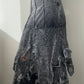 Grey Knitted Ruffled Maxi Skirt (XS)