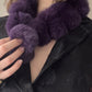 Violet Purple Fur Scarf