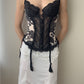 Marvel by La Perla - Black Lace Bustier with Floral Design (XS)