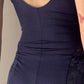 Malizia by La Perla - Indigo Purple Bodysuit with Floral Ornaments Print and Lace details (XS)