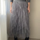 Grey Tule Gathered Maxi Skirt (One Size)