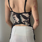 Marvel by La Perla - Black Lace Bustier with Floral Design (XS)