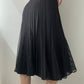 Black Double Layered Midi Skirt With Lace (XS)