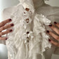 White Victorian Blouse With Ruffles (XS-S)