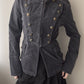 Dark Grey Velours Military Jacket (XS-S)