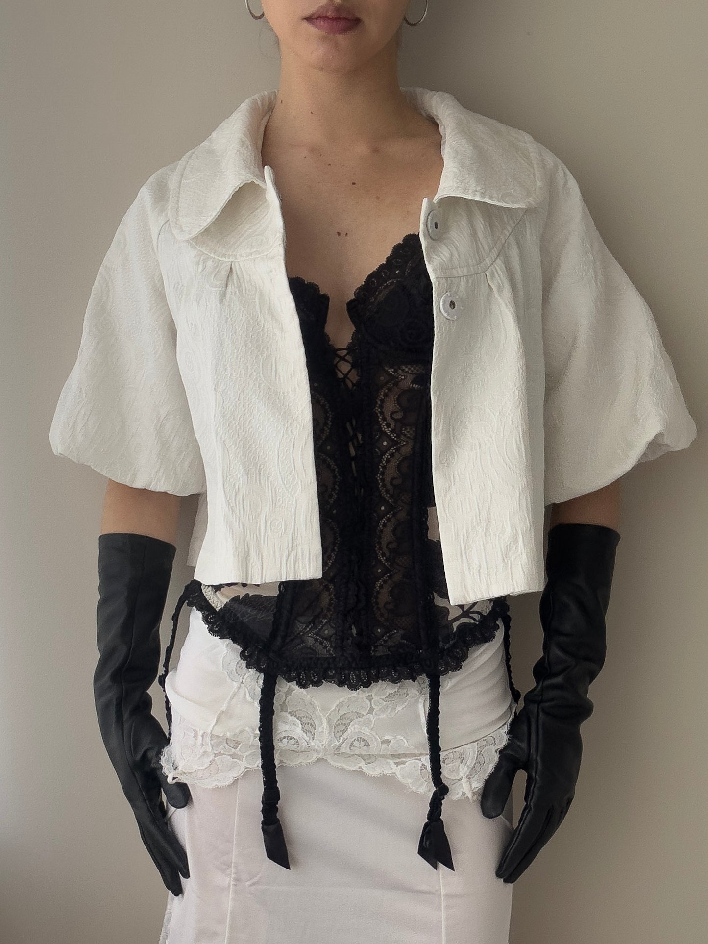 Marc Jacobs Cropped 3/4 Trumpet Sleeved Jacket (S)