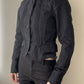 Black Military Jacket with Peplum Hem (XS)