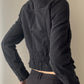Black Military Jacket with Peplum Hem (XS)