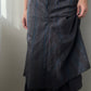 Anthracite Black and Blue Double Layer Maxi Skirt (XS-S)