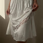 Ivory Midi Flared Lingerie Skirt with Alluring Lace Details (XS-S-M)