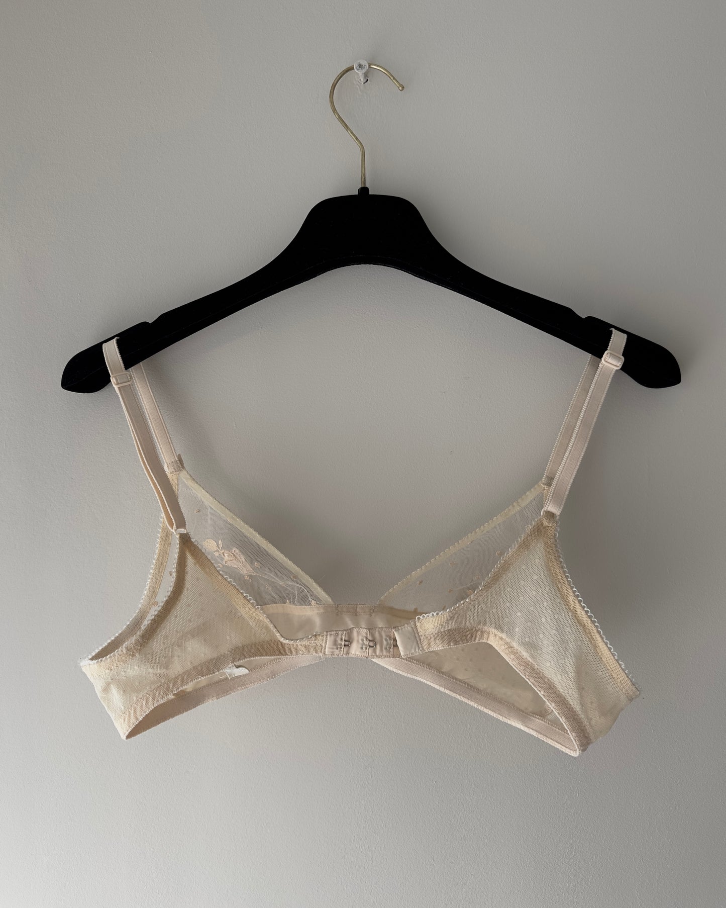 La Perla Light Peach Sheer Soft Bra with Pin dot Design (70C/32C)