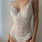 Occhi Verdi By La Perla White Floral Lace Body (S)