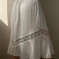 Ivory Midi Flared Lingerie Skirt with Alluring Lace Details (XS-S-M)