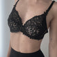 Lise Charmel Black Sheer Embroidered Vintage Bra (75C/34C)