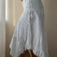 Linen and Cotton Handkerchief Skirt with Double Layers (S-M)