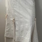 Beige Mermaid Skirt with Stripe Design and Ruffle Hemline (XS)